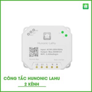 Công tắc thông minh Hunonic Lahu 2 kênh điều khiển từ xa
