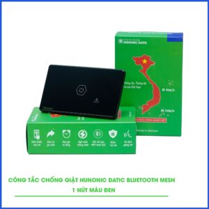 Công Tắc Chống Giật BLE Mesh Hunonic Datic Màu Đen