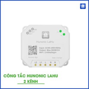 Công tắc thông minh Hunonic Lahu 2 kênh điều khiển từ xa